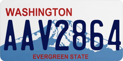 WA license plate AAV2864