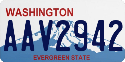 WA license plate AAV2942