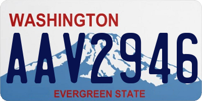 WA license plate AAV2946