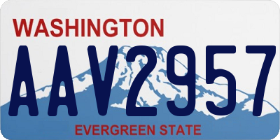 WA license plate AAV2957