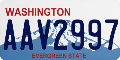 WA license plate AAV2997