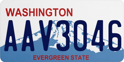 WA license plate AAV3046