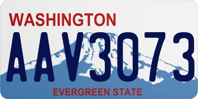 WA license plate AAV3073