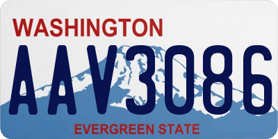 WA license plate AAV3086
