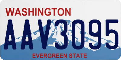 WA license plate AAV3095