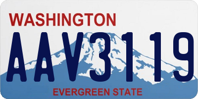 WA license plate AAV3119
