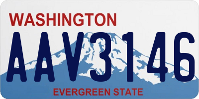 WA license plate AAV3146