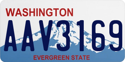 WA license plate AAV3169
