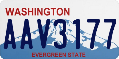 WA license plate AAV3177
