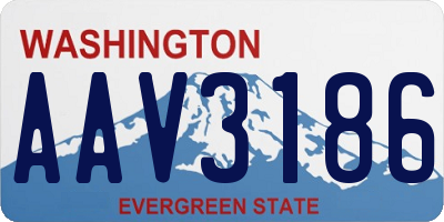 WA license plate AAV3186