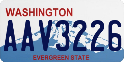 WA license plate AAV3226