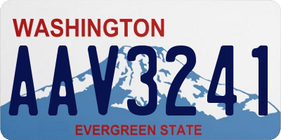 WA license plate AAV3241