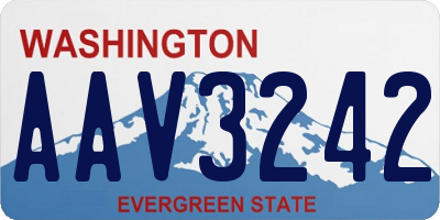 WA license plate AAV3242