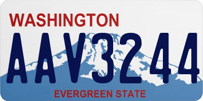 WA license plate AAV3244
