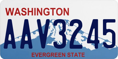 WA license plate AAV3245