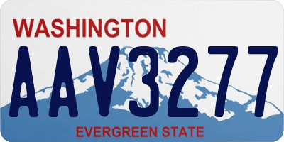 WA license plate AAV3277