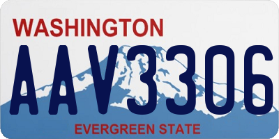 WA license plate AAV3306