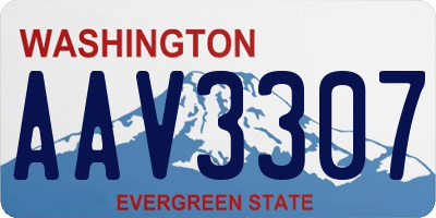 WA license plate AAV3307