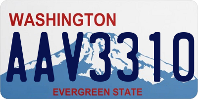 WA license plate AAV3310