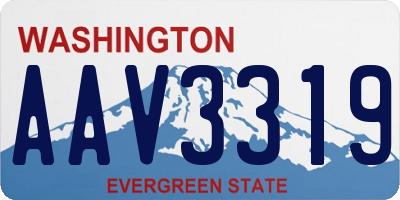 WA license plate AAV3319
