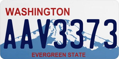 WA license plate AAV3373