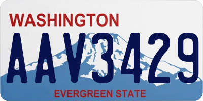 WA license plate AAV3429