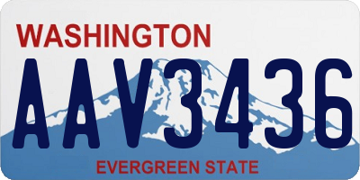 WA license plate AAV3436