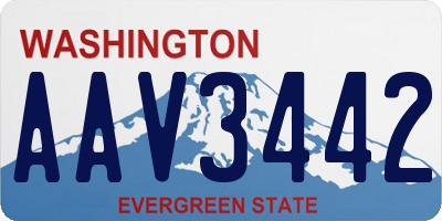 WA license plate AAV3442