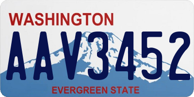 WA license plate AAV3452