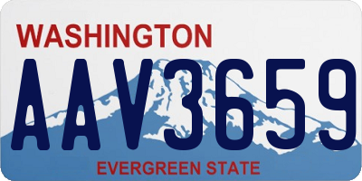 WA license plate AAV3659