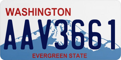 WA license plate AAV3661