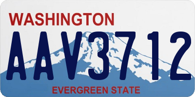 WA license plate AAV3712