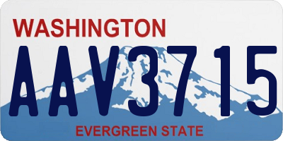 WA license plate AAV3715