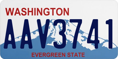 WA license plate AAV3741