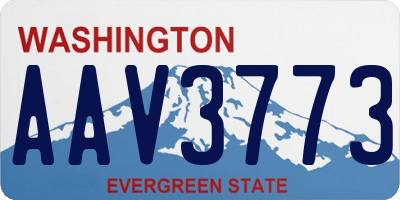 WA license plate AAV3773