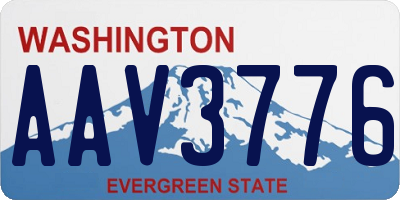 WA license plate AAV3776