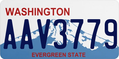 WA license plate AAV3779