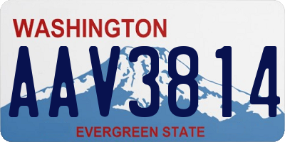 WA license plate AAV3814