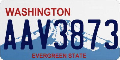 WA license plate AAV3873