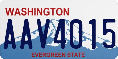 WA license plate AAV4015