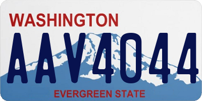 WA license plate AAV4044