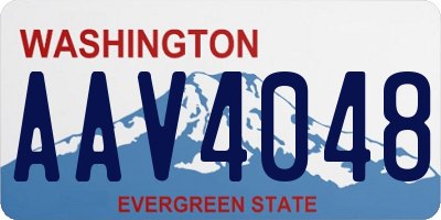 WA license plate AAV4048
