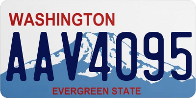 WA license plate AAV4095