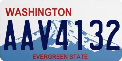 WA license plate AAV4132