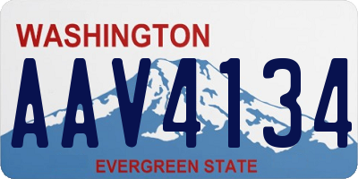 WA license plate AAV4134