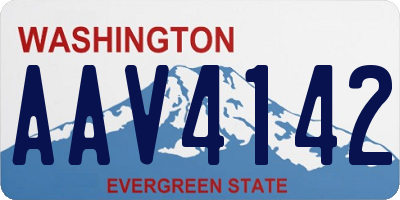 WA license plate AAV4142