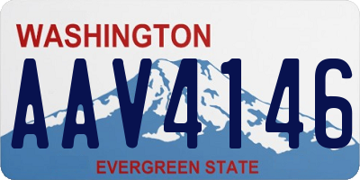 WA license plate AAV4146
