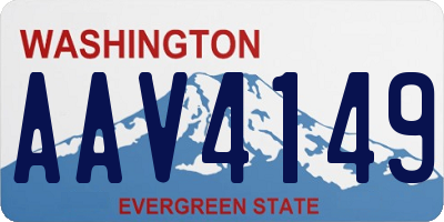 WA license plate AAV4149