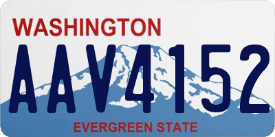 WA license plate AAV4152