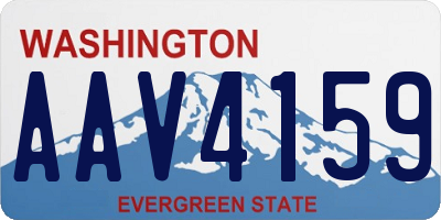 WA license plate AAV4159